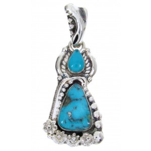 Southwest Jewelry Turquoise Sterling Silver Slide Pendant AW67689