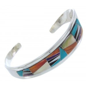 Oyster Shell Turquoise Multicolor Silver Jewelry Cuff Bracelet AW70320