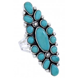 Southwestern Jewelry Turquoise Sterling Silver Ring Size 6-1/2 DW72490
