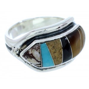 Multicolor Jewelry Silver Ring Size 5-1/2 YS72501
