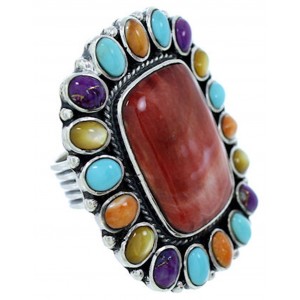 Southwest Jewelry Multicolor Large Statement Ring Size 9-1/2 BW72550