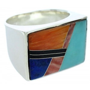 Southwest Multicolor Inlay Ring Size 9-3/4 YS72752