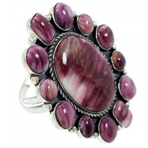 Purple Oyster Shell Large Statement Piece Ring Size 8 BW72918