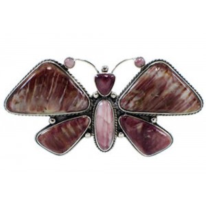 Large Statement Purple Oyster Shell Butterfly Ring Size 9 PS72857