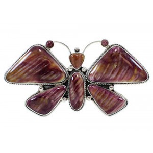 Purple Oyster Shell Large Statement Butterfly Ring Size 6-1/2 PS72872