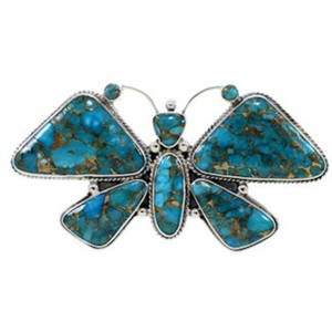 Butterfly Large Statement Southwest Turquoise Ring Size 9 PS72966