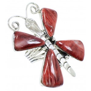 Large Statement Red Oyster Shell Butterfly Ring Size 8-3/4 PS72991