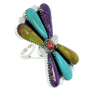 Southwestern Large Statement Piece Multicolor Ring Size 6-1/2 BW74473