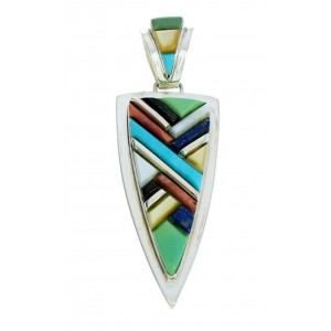 Multicolor Sterling Silver Southwestern Pendant AX23352