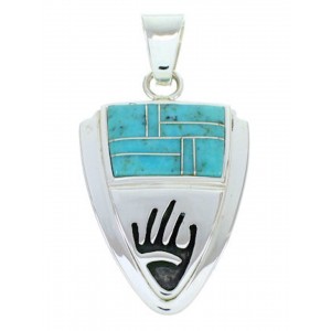 Southwest Hand Turquoise Sterling Silver Jewelry Pendant YS73196