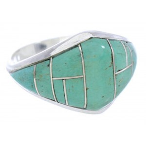 Turquoise Genuine Sterling Silver Southwest Ring Size 7-3/4 GS74133 
