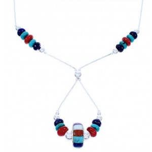 Multicolor Jewelry Liquid Silver Bead Necklace GS74863