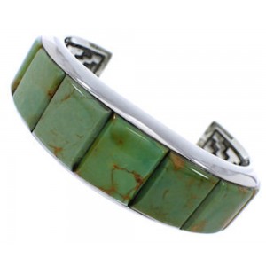 Turquoise Silver Jewelry Southwest Cuff Bracelet GS76363