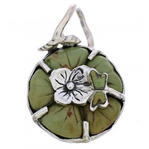 Sterling Silver Turquoise Flower Dragonfly Jewelry Pendant MX23961