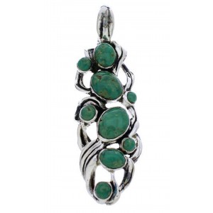 Southwestern Sterling Silver Jewelry Turquoise Pendant PX30338