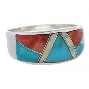 Silver Multicolor Jewelry Wild Fire WhiteRock Ring Size 8-3/4 PX38450