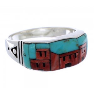 Multicolor Native American Village Design Ring Size 12-1/2 PX42250