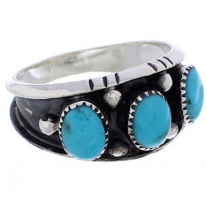 Turquoise Genuine Sterling Silver Ring Size 5-1/2 WX36794