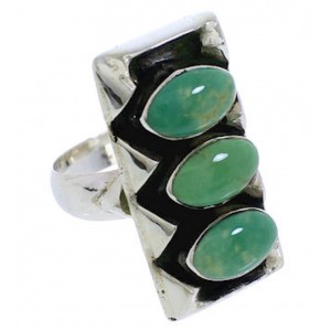 Turquoise Authentic Sterling Silver Southwestern Ring Size 6 UX33285