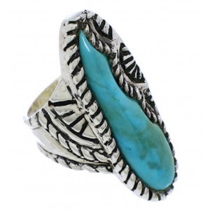 Sterling Silver Turquoise Ring Size 8-1/4 FX22551