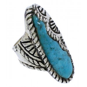 Turquoise And Sterling Silver Southwest Ring Size 5-1/2 FX22611