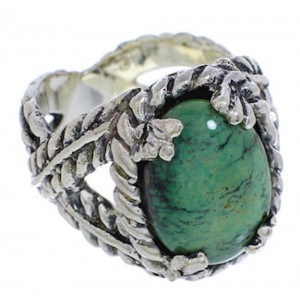 Authentic Silver Turquoise Ring Size 4-3/4 FX22754