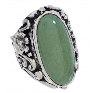Silver Flower Jewelry Turquoise Ring Size 5-1/4 YX34569