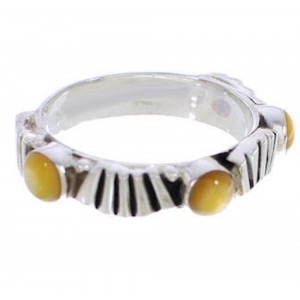 Authentic Yellow Mother Of Pearl Stackable Ring Size 7-3/4 UX34875