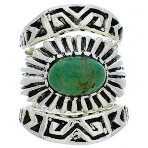 Stackable Sterling Silver And Turquoise Ring Set Size 5-1/4 UX33417