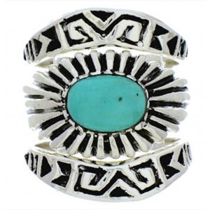 Turquoise And Sterling Silver Stackable Ring Set Size 8-1/4 UX33444