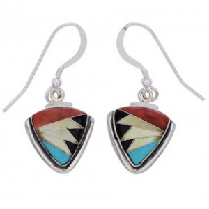 Southwestern Multicolor Inlay Earrings EX32718