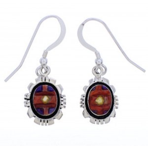 Southwest Jewelry Multicolor Inlay Earrings EX32750