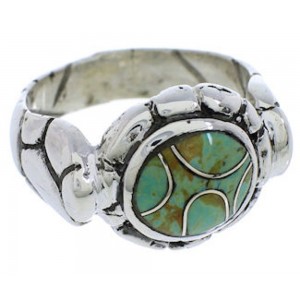 Sterling Silver Turquoise Southwest Ring Size 5-1/2 WX39311