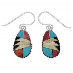 Multicolor And Genuine Sterling Silver Earrings EX32336