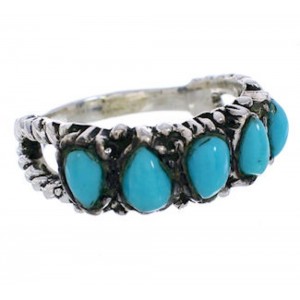 Sterling Silver And Turquoise Ring Size 8-3/4 WX34690