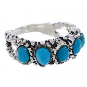 Turquoise Sterling Silver Ring Size 5 AX87454
