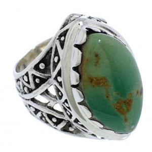 Southwestern Authentic Sterling Silver Turquoise Ring Size 6 TX38906