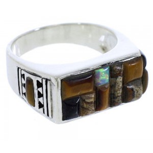 Multicolor Inlay Southwest Ring Size 11-1/2 EX41584