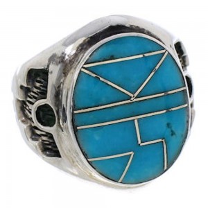 Authentic Silver Turquoise Southwestern Ring Size 5-1/2 TX38633