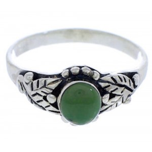 Authentic Sterling Silver Turquoise Jewelry Ring Size 5-3/4 UX32078