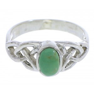 Sterling Silver And Turquoise Southwestern Ring Size 6-1/4 UX32290