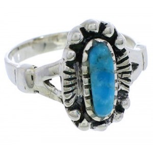 Genuine Sterling Silver Turquoise Southwest Ring Size 6-3/4 UX32381