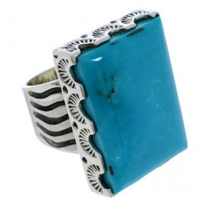 Silver Southwest Turquoise Jewelry Ring Size 5-1/4 YX34675