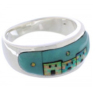 Native American Design Multicolor Jewelry Ring Size 9-1/4 TX42033