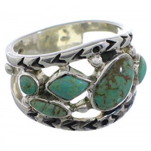 Sterling Silver Turquoise Jewelry Ring Size 5-1/4 TX40176