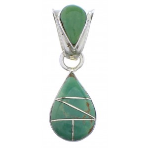 Sterling Silver Tear Drop Turquoise Pendant PX28856