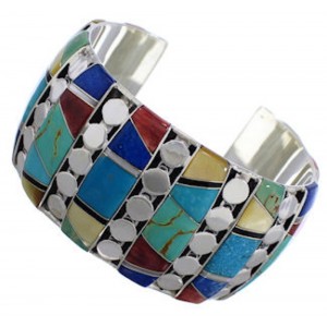 Multicolor Jewelry Southwest Sterling Silver Cuff Bracelet FX27178