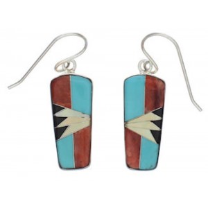 Multicolor Inlay Southwestern Earrings EX32547