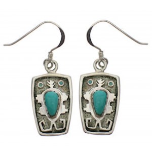 Turquoise And Genuine Sterling Silver Earrings EX32222