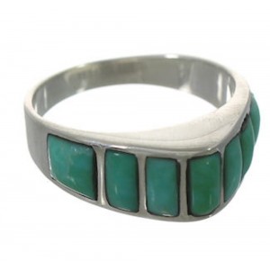 Sterling Silver Southwest Turquoise Jewelry Ring Size 7-3/4 VX36542